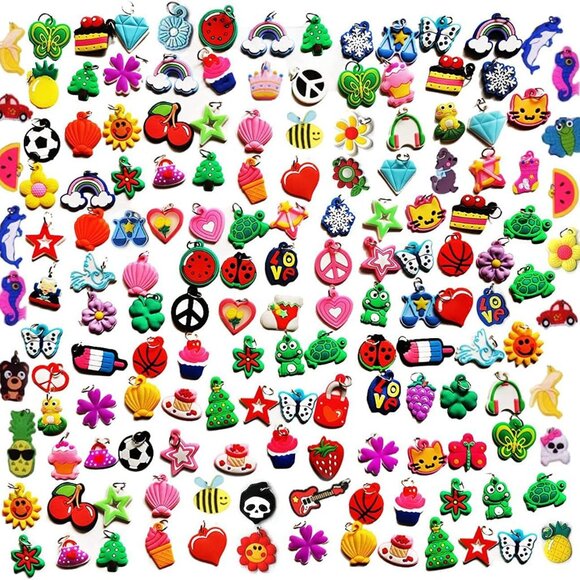 Rubber Loom Band Charm, Silicone Bracelet Charms,Loom Rubber Bands Charms,Bracel - Picture 1 of 8